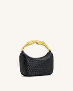 JWPE - Jenny Woven Human-shaped Handle Handbag - Black