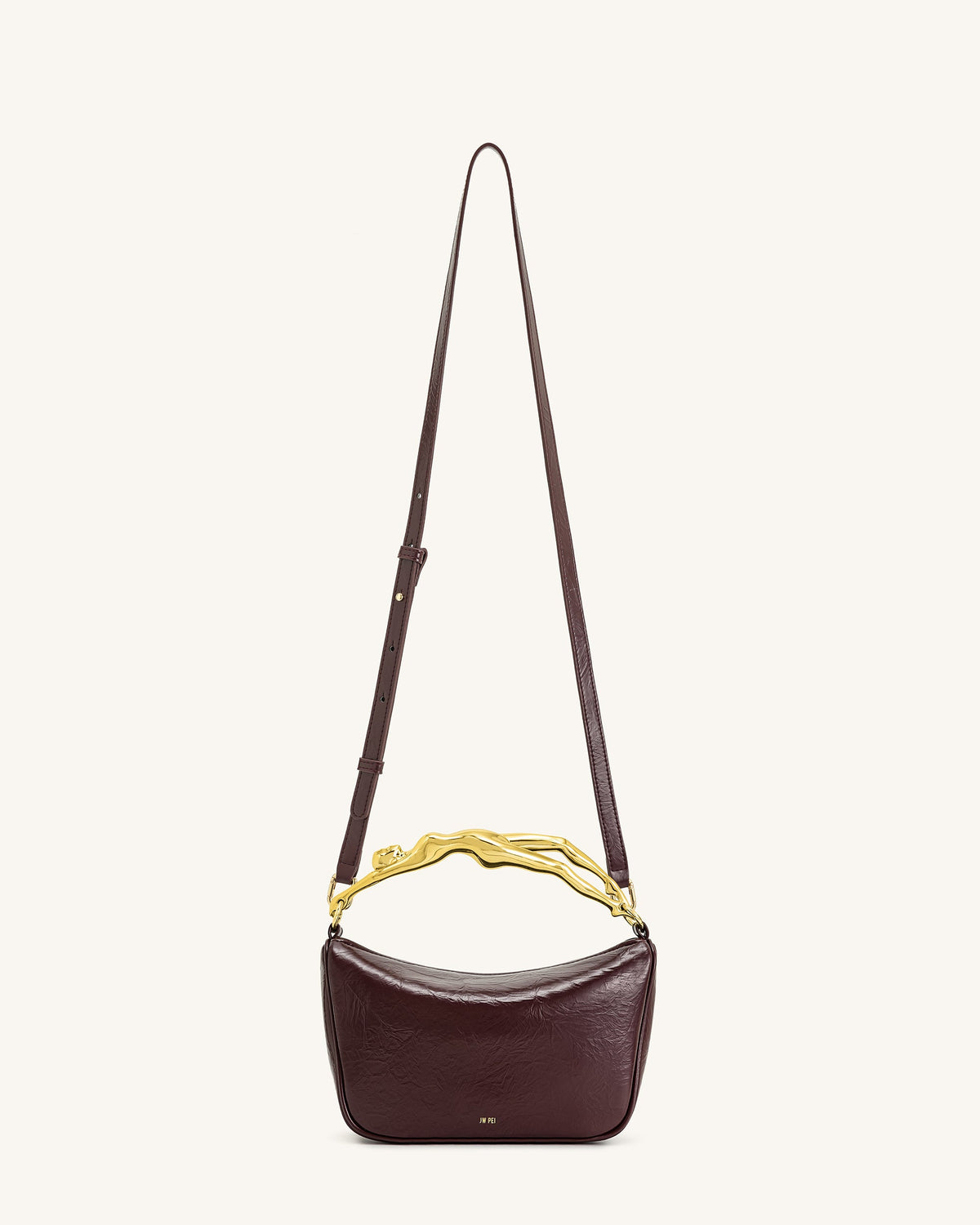 JWPE - Jenny Human-shaped Handle Handbag - Deep Burgundy