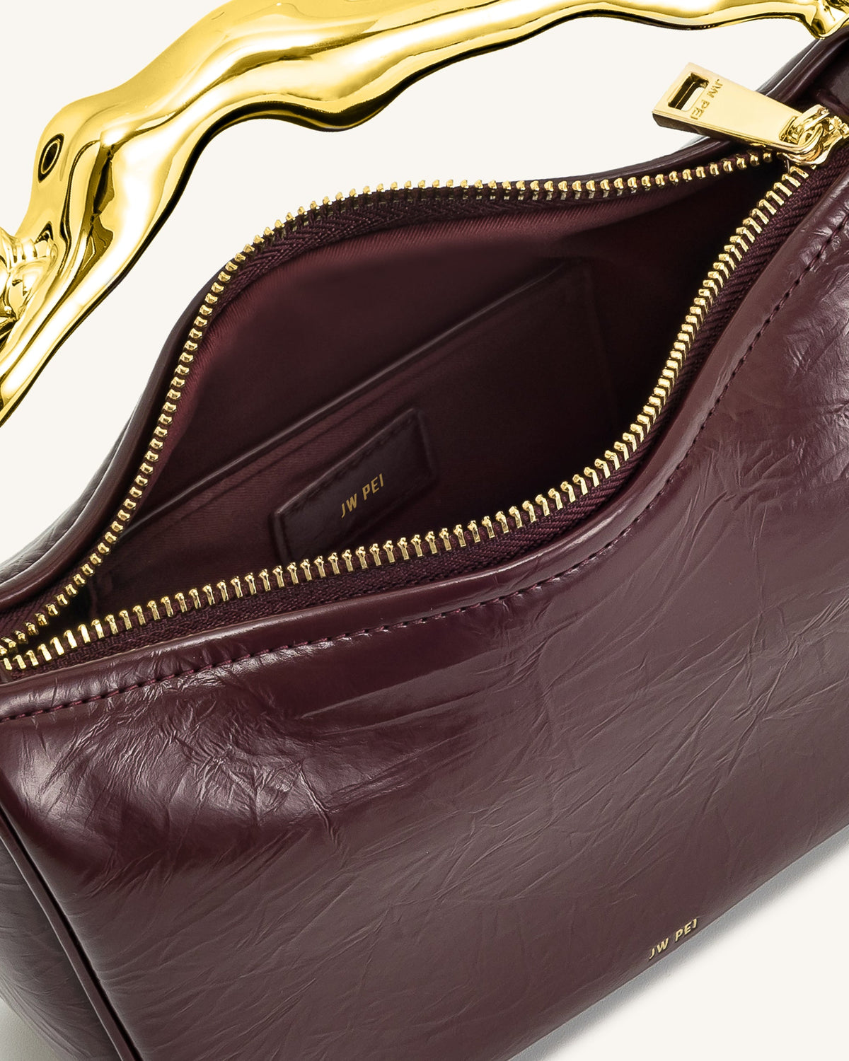 JWPE - Jenny Human-shaped Handle Handbag - Deep Burgundy