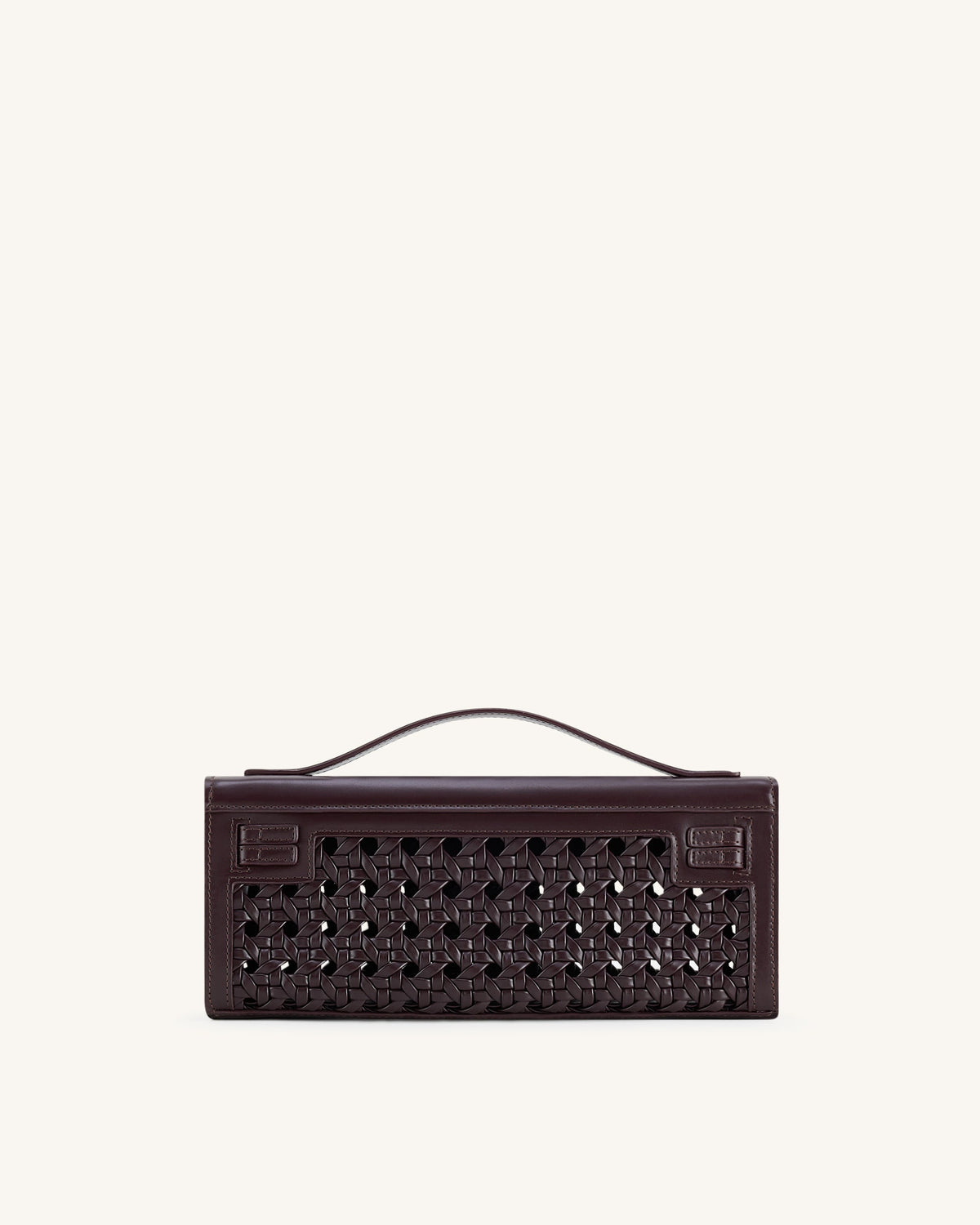 JWPE - Bria Structured Top Handle Bag - Dark Red