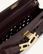 JWPE - Bria Structured Top Handle Bag - Dark Red