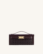 JWPE - Bria Structured Top Handle Bag - Dark Red