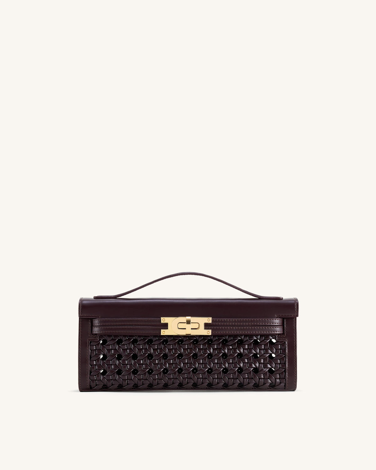 JWPE - Bria Structured Top Handle Bag - Dark Red