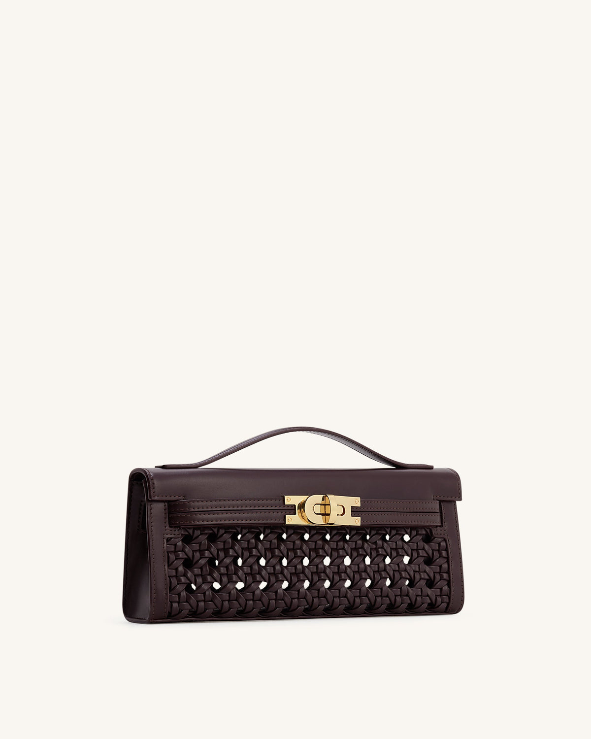 JWPE - Bria Structured Top Handle Bag - Dark Red