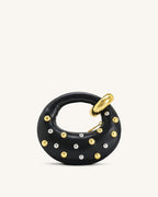 Abacus Studded Mini Top Handle Bag - Black