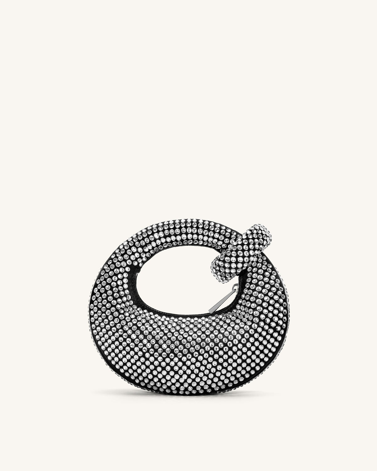 JWPE - Abacus Artificial Crystal Mini Top Handle Bag - Black