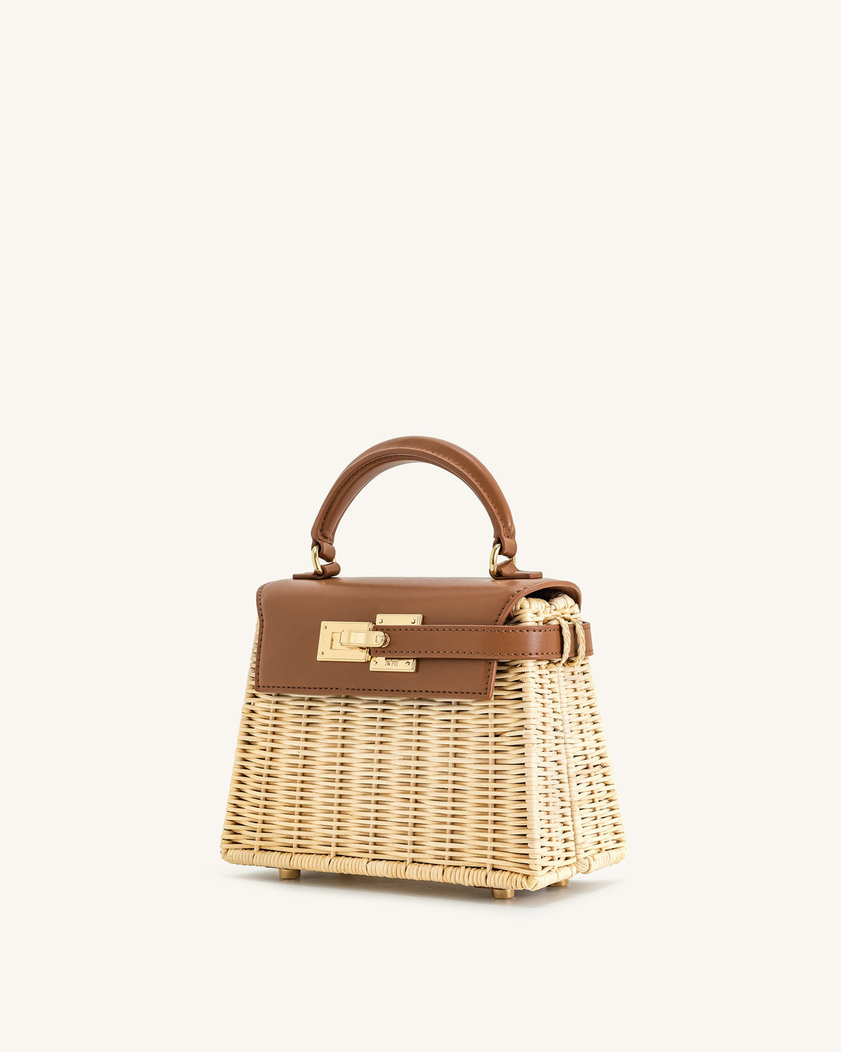 JWPE - Elise Natural Rattan Weaving  Handbag - Brown Rattan