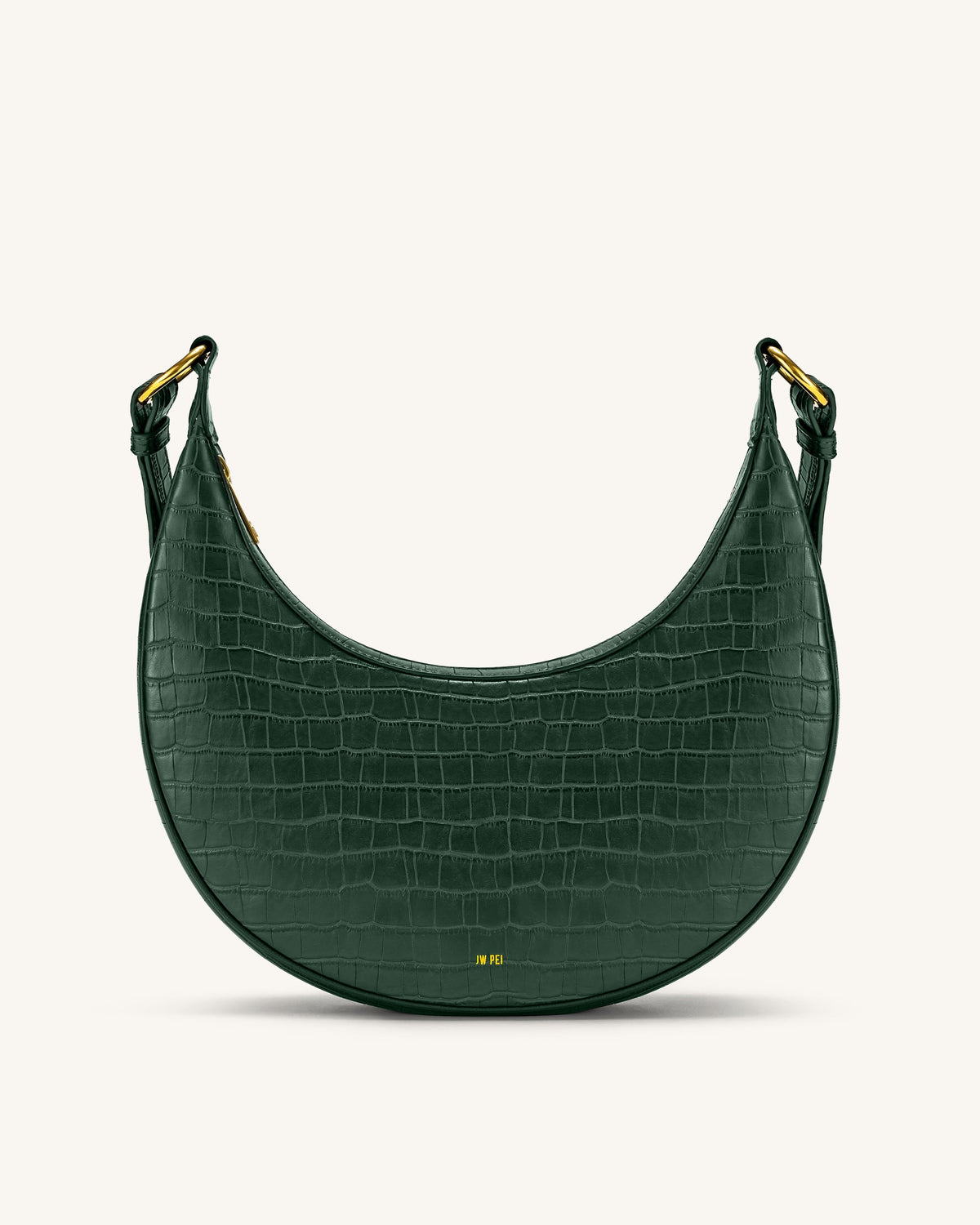 JWPE - Carly Saddle Bag - Dark Green Croc