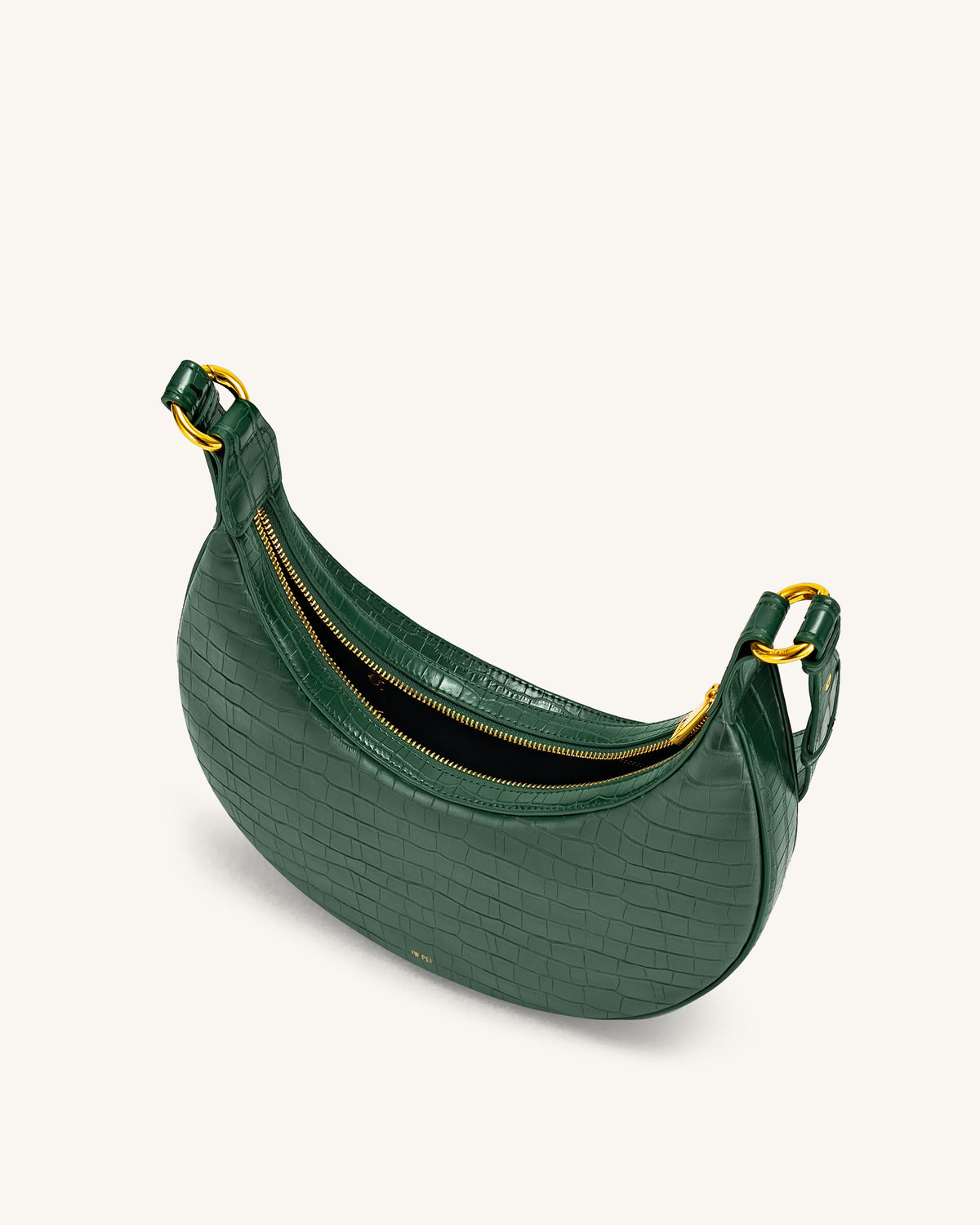 JWPE - Carly Saddle Bag - Dark Green Croc