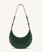 JWPE - Carly Saddle Bag - Dark Green Croc