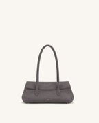 JWPE - Solenne Faux Suede East-West Shoulder Bag - Taupe