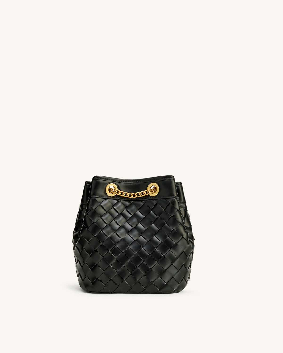 JWPE - Yara Hand-Woven Bucket Bag - Black