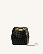 JWPE - Yara Hand-Woven Bucket Bag - Black