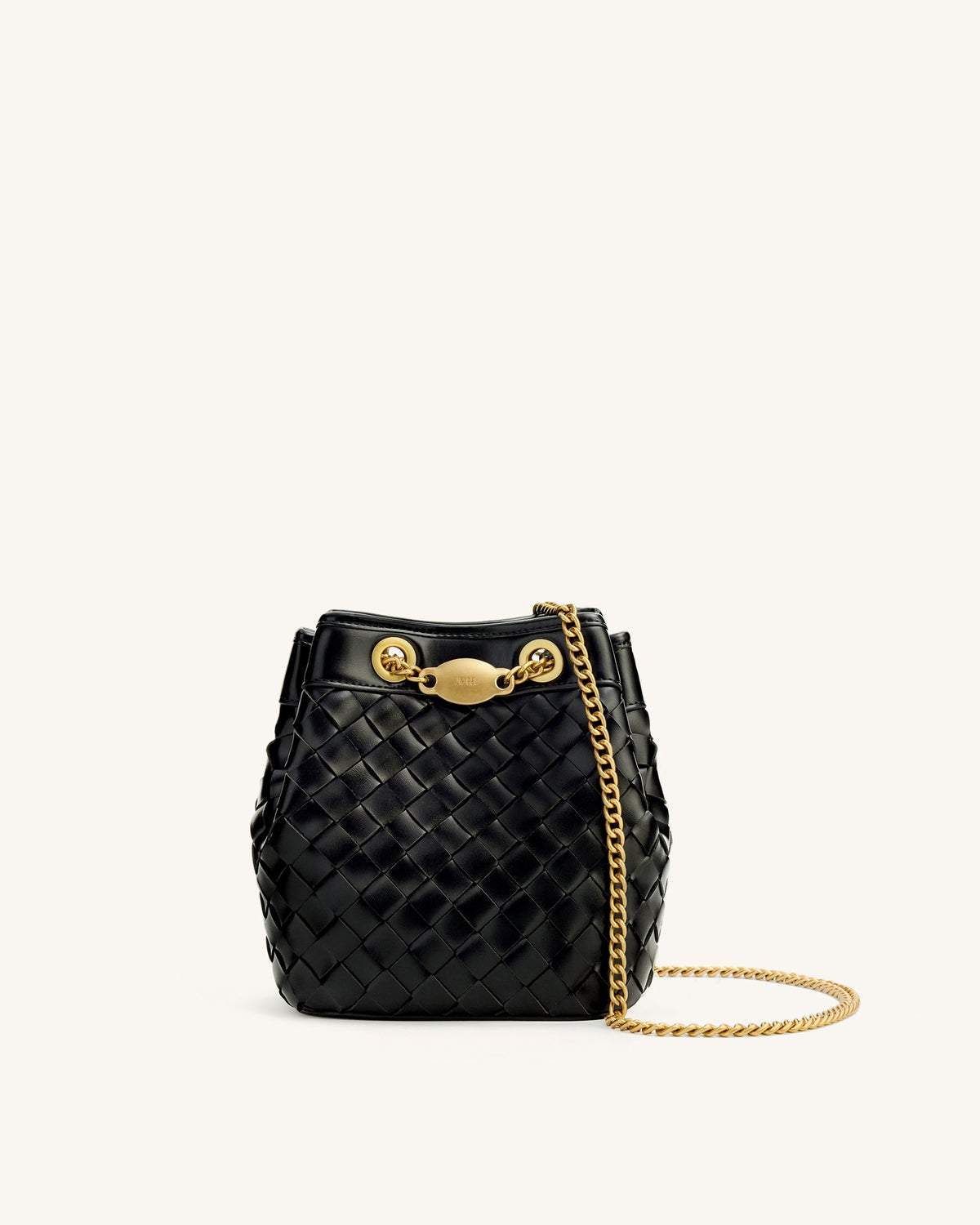 JWPE - Yara Hand-Woven Bucket Bag - Black