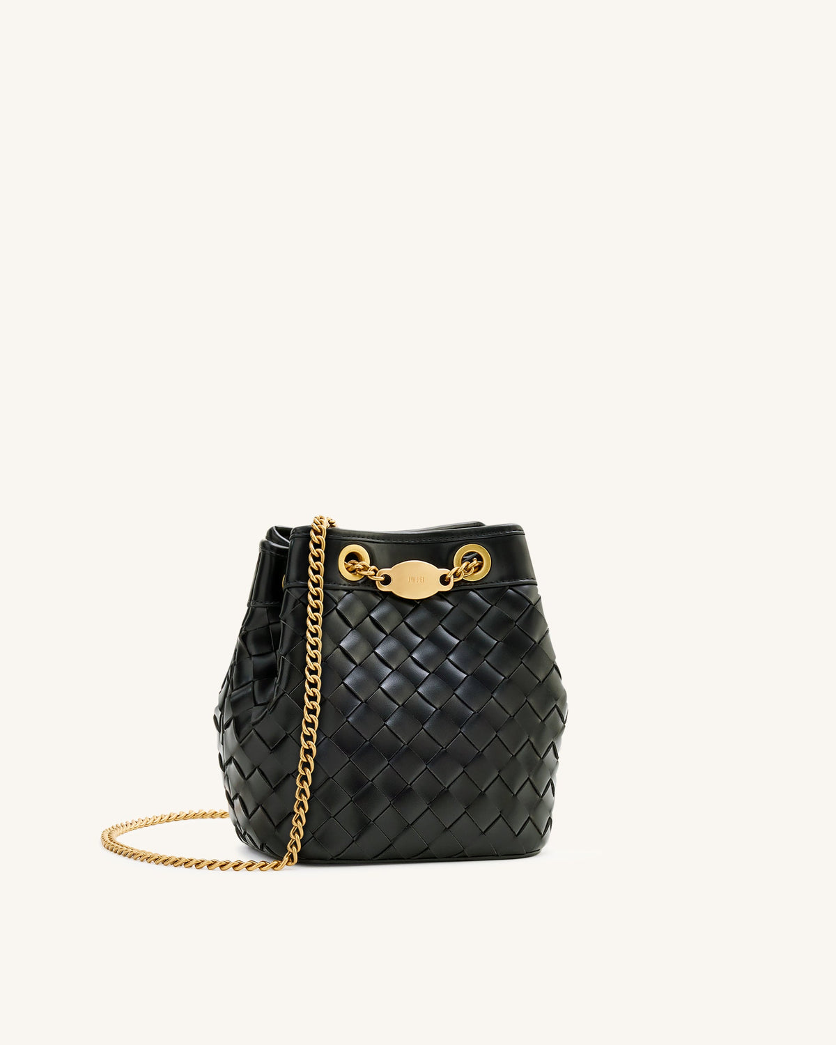JWPE - Yara Hand-Woven Bucket Bag - Black