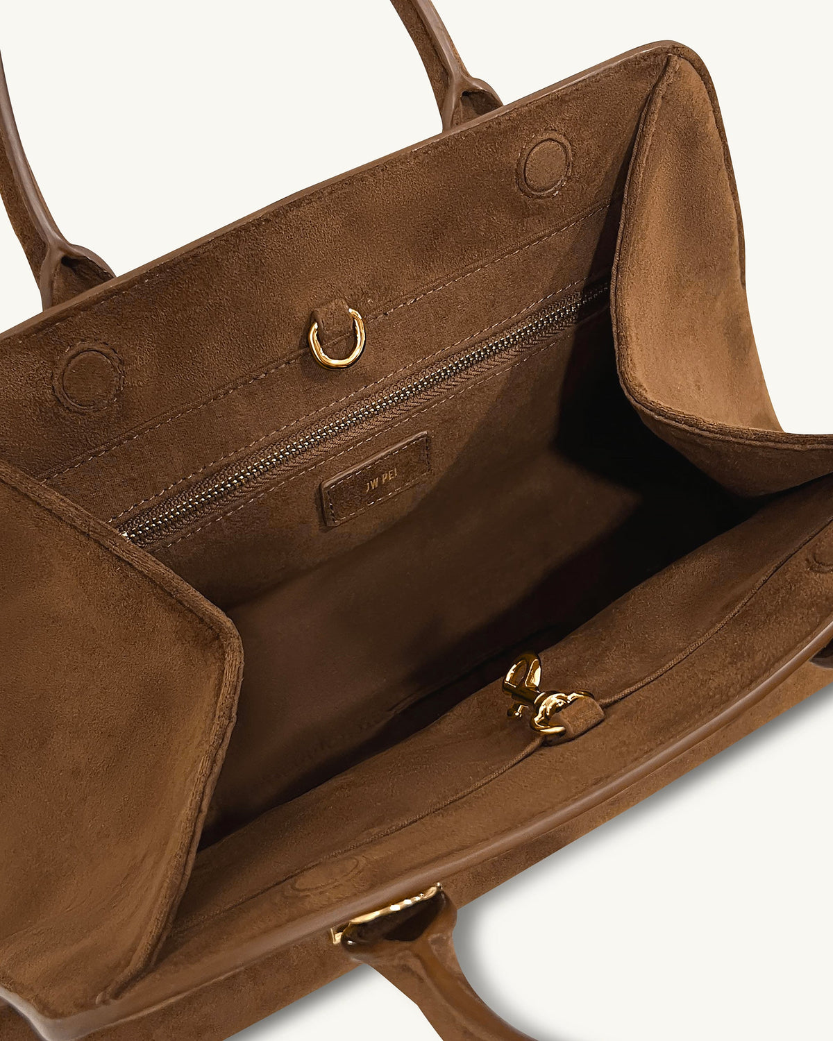 JWPE - Lara Faux Suede Tote Bag - Brown