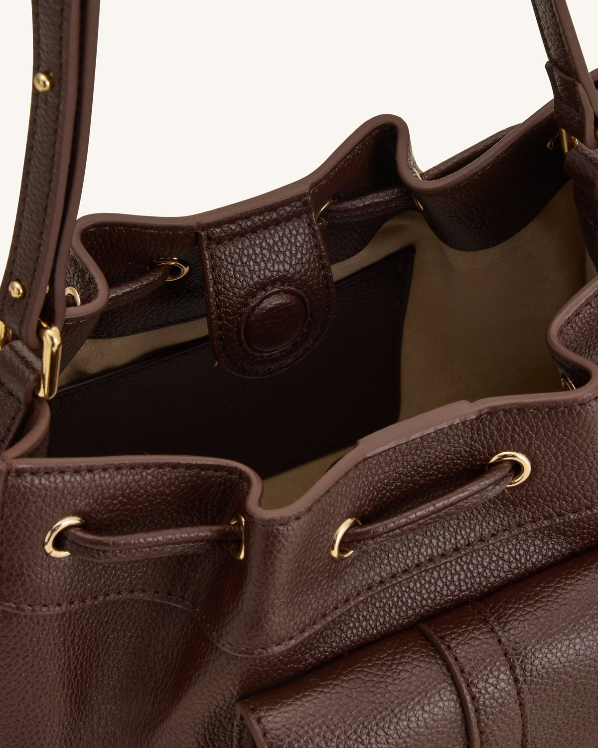 JWPE - Harper Drawstring Shoulder Bag - Brown