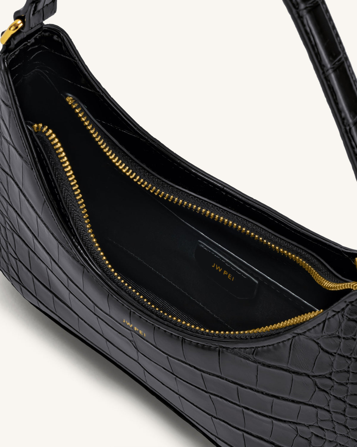 JWPE - Ruby Shoulder Bag- Black Croc