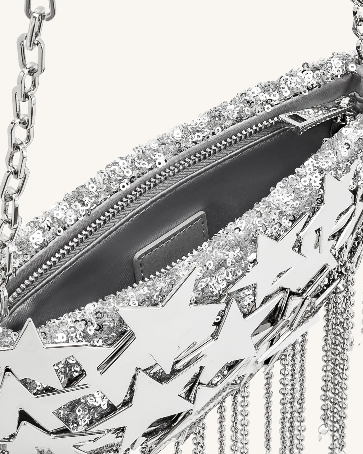 JWPE - Anika Star-Embellished Chain Bag - Silver