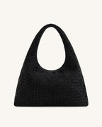 JWPE - Laura Faux Suede Woven Shoulder Bag - Black