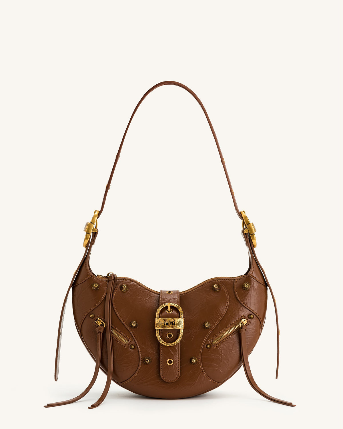 JWPE - Tessa Crushed Shoulder Bag - Brown