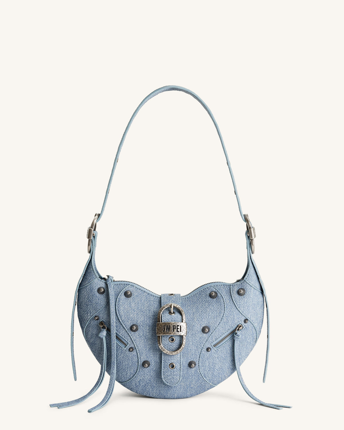 JWPE - Women's Tessa Denim Embossed Shoulder Bag - Blue