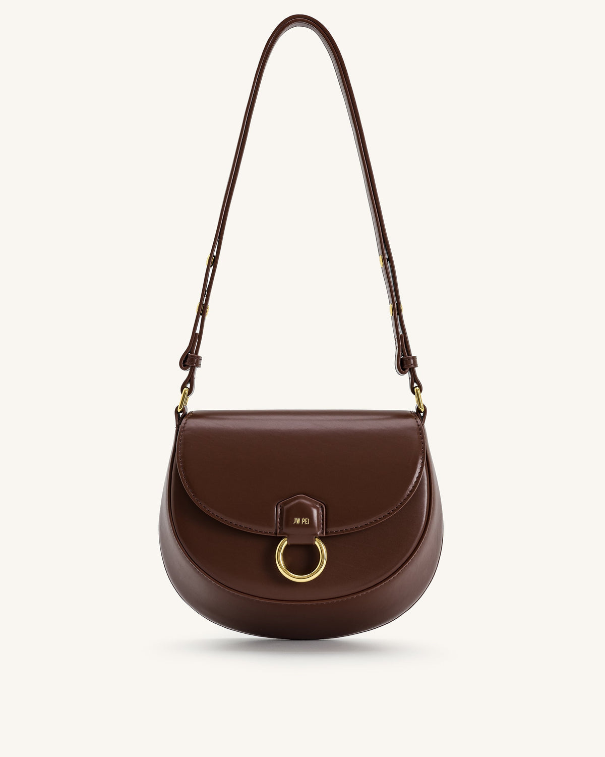 JWPE - Diana Ring Flap Saddle Bag - Brown
