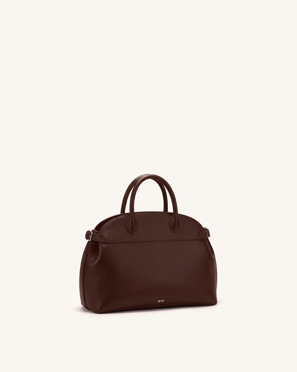 JWPE - Arden Curved Top Handle Bag - Dark Brown