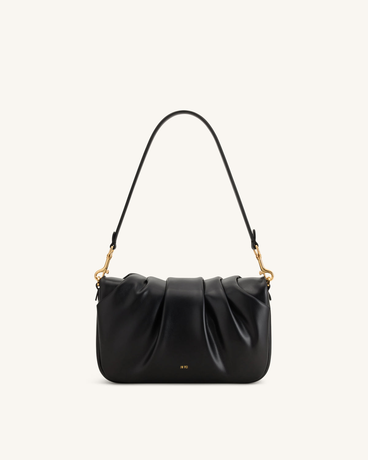 JWPE - Sofia Ruched Shoulder Bag - Black