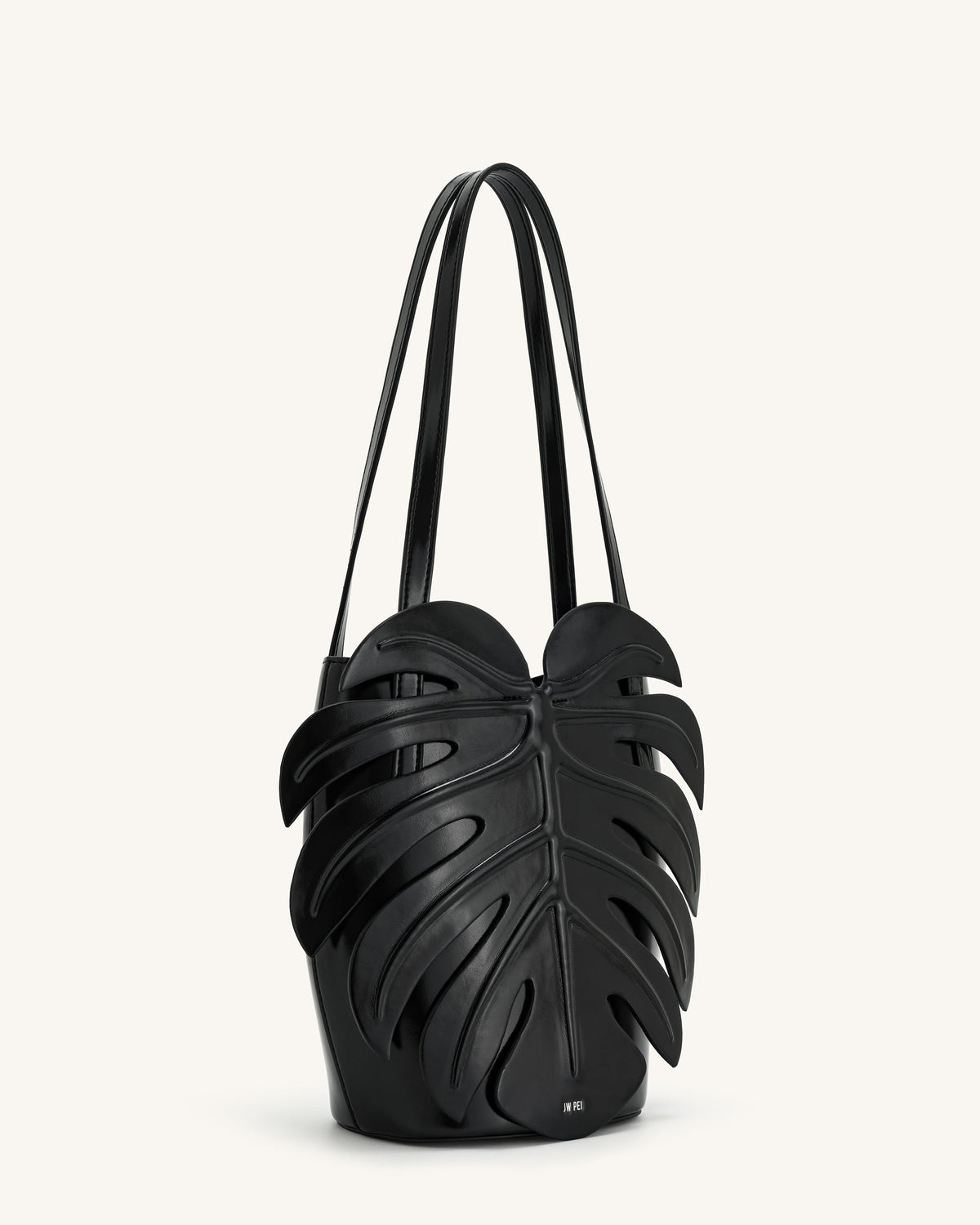 JWPE - Cecelia Leaf Shape Shoulder Bag - Black