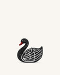 JWPE - Kinsley Crystal Swan Clutch - Black