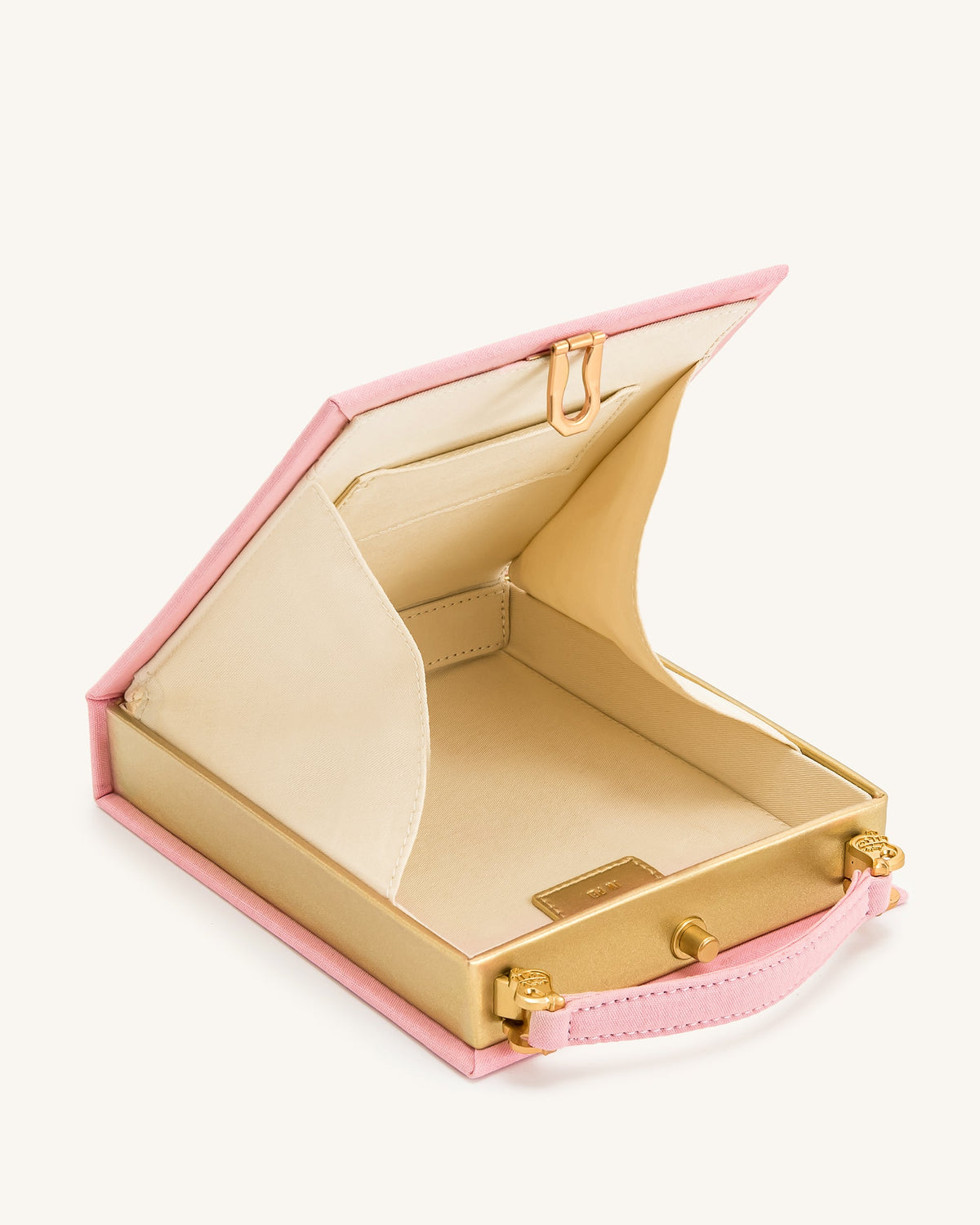 JWPE - Taya Tabby Cat Pattern Book Shape Clutch Bag - Pink
