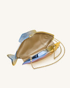 JWPE - Fish Shaped Clutch - Gold/Blue