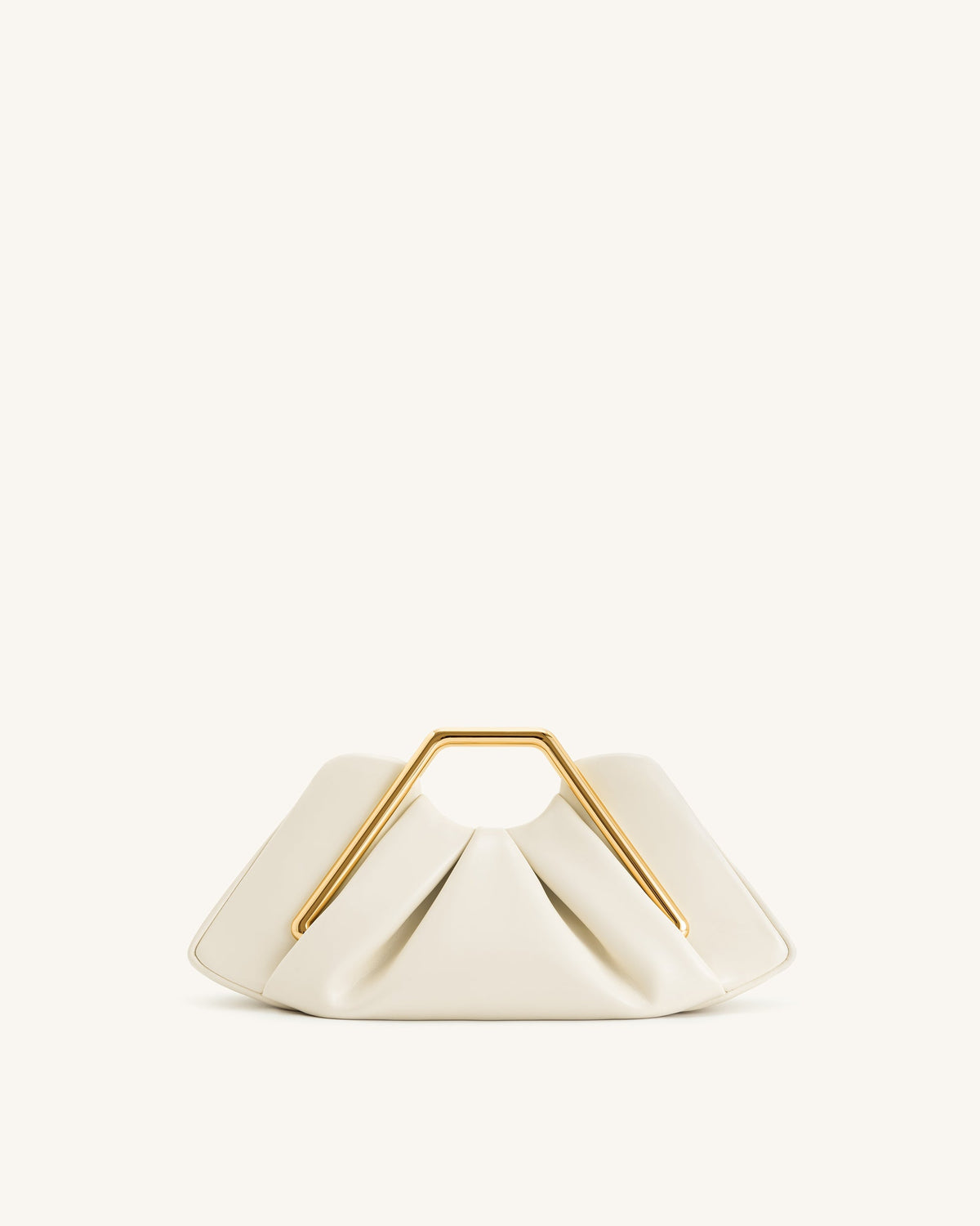 JWPE - Lila Metal Frame Clutch - Ivory
