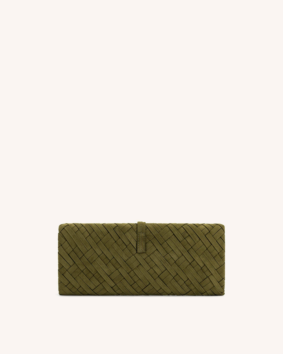 JWPE - Zaria Woven Clutch - Dark Olive