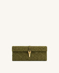 JWPE - Zaria Woven Clutch - Dark Olive