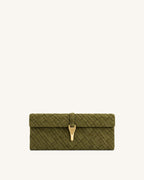 JWPE - Zaria Woven Clutch - Dark Olive