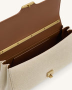 Eloise Shoulder Bag - Brown Canvas