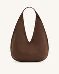 JWPE - Dara Faux Suede Hobo Bag - Mocha Brown