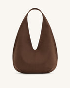 JWPE - Dara Faux Suede Hobo Bag - Mocha Brown