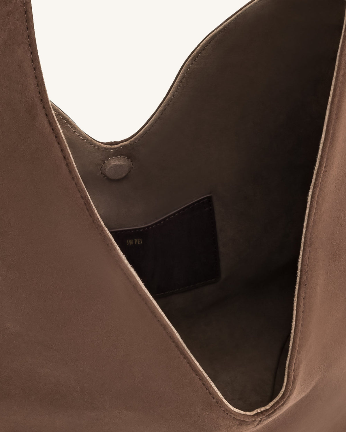 JWPE - Dara Faux Suede Hobo Bag - Mocha Brown