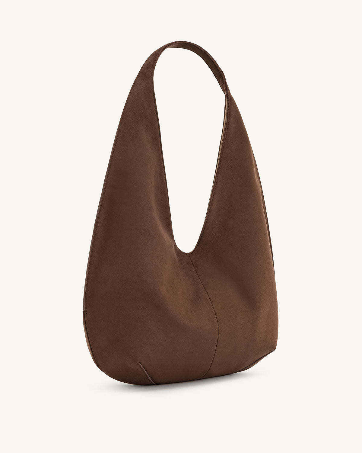 JWPE - Dara Faux Suede Hobo Bag - Mocha Brown