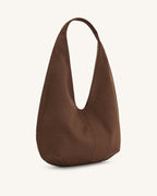 JWPE - Dara Faux Suede Hobo Bag - Mocha Brown