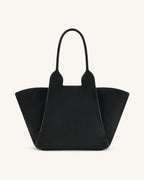 JWPE - Cara Faux Suede Tote Bag - Black