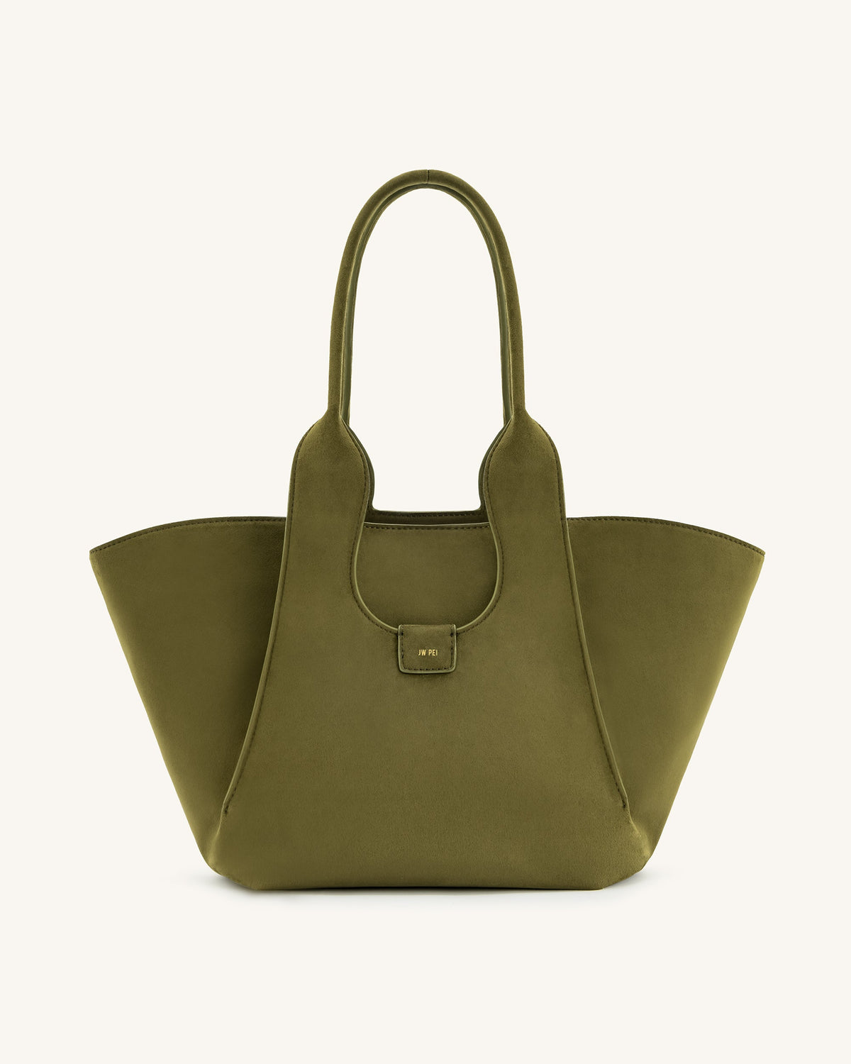 JWPE - Cara Faux Suede Tote Bag - Dark Olive