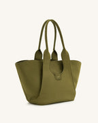 JWPE - Cara Faux Suede Tote Bag - Dark Olive