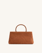 JWPE - Elora Faux Suede Woven Tote Bag - Brown