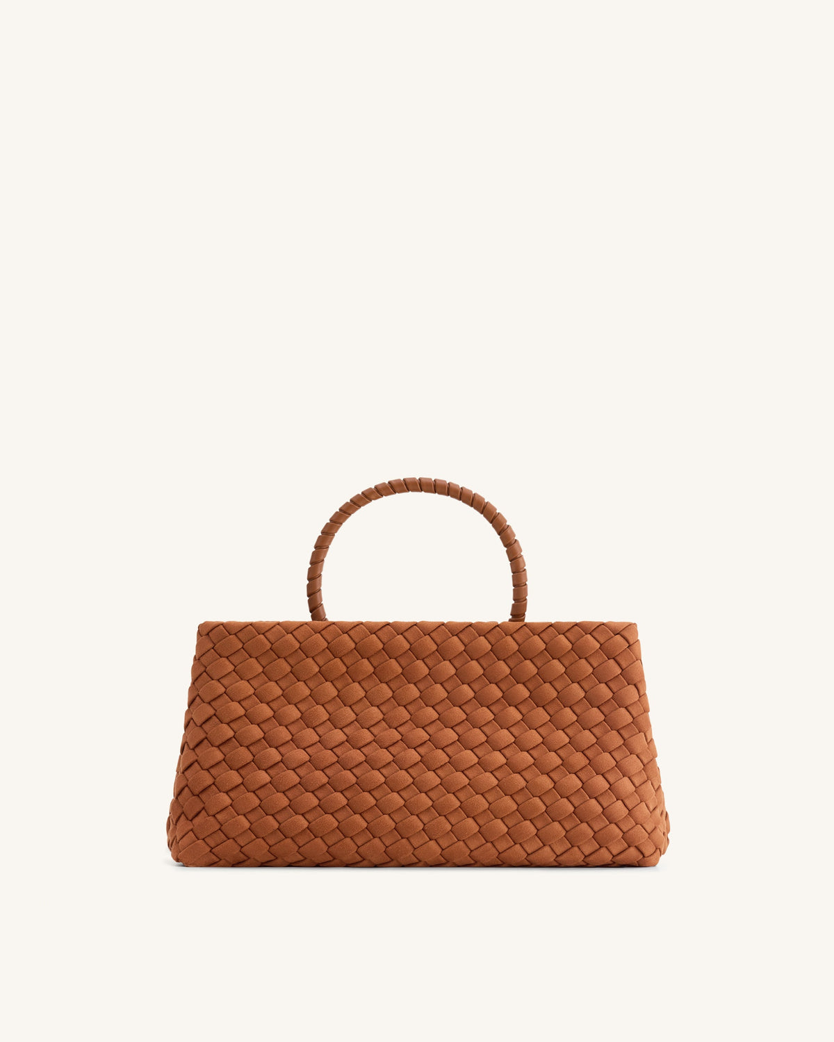 JWPE - Elora Faux Suede Woven Tote Bag - Brown