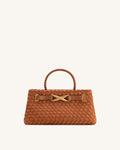 JWPE - Elora Faux Suede Woven Tote Bag - Brown
