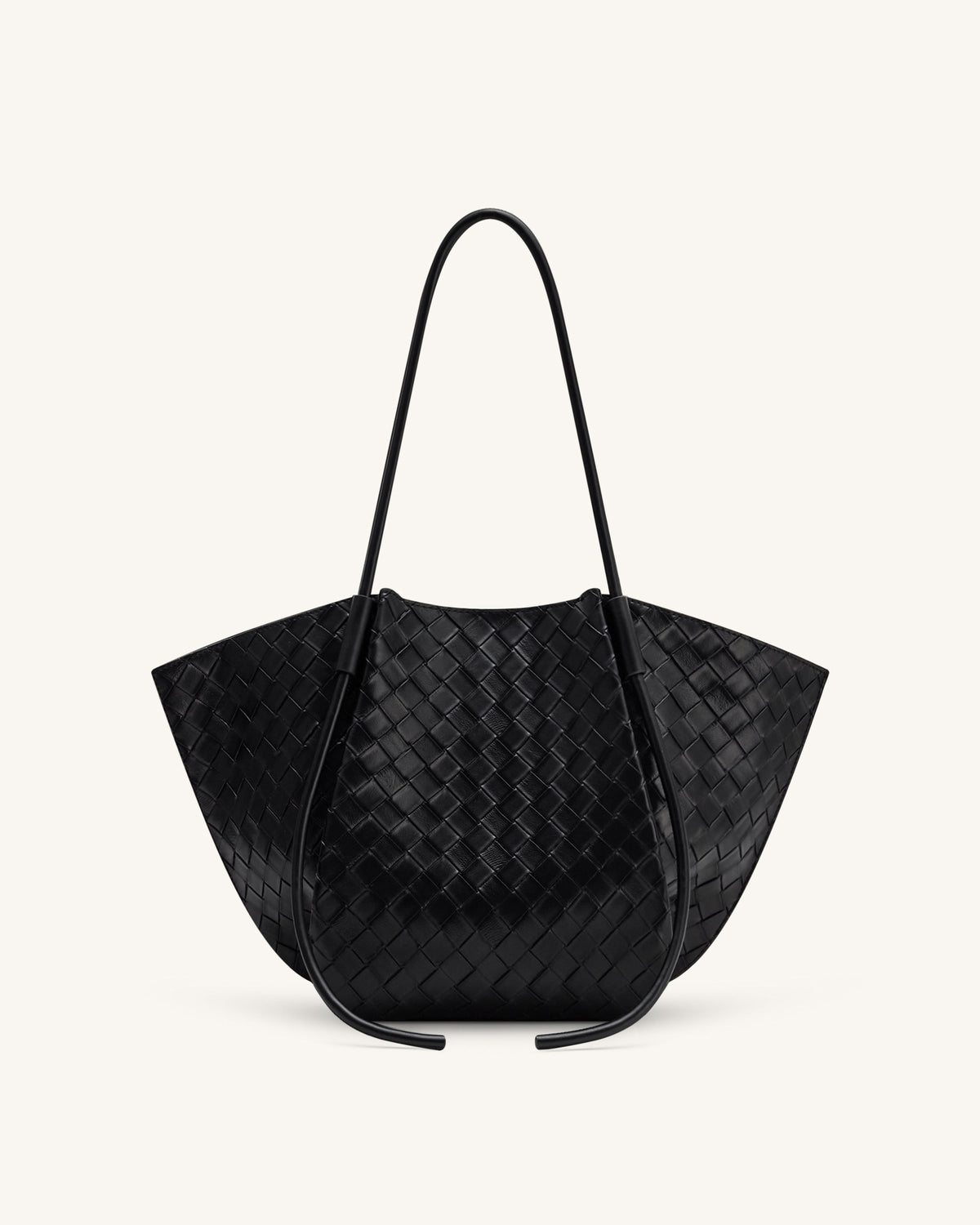 JWPE - Nala Wide Weave Texture Tote Bag - Black